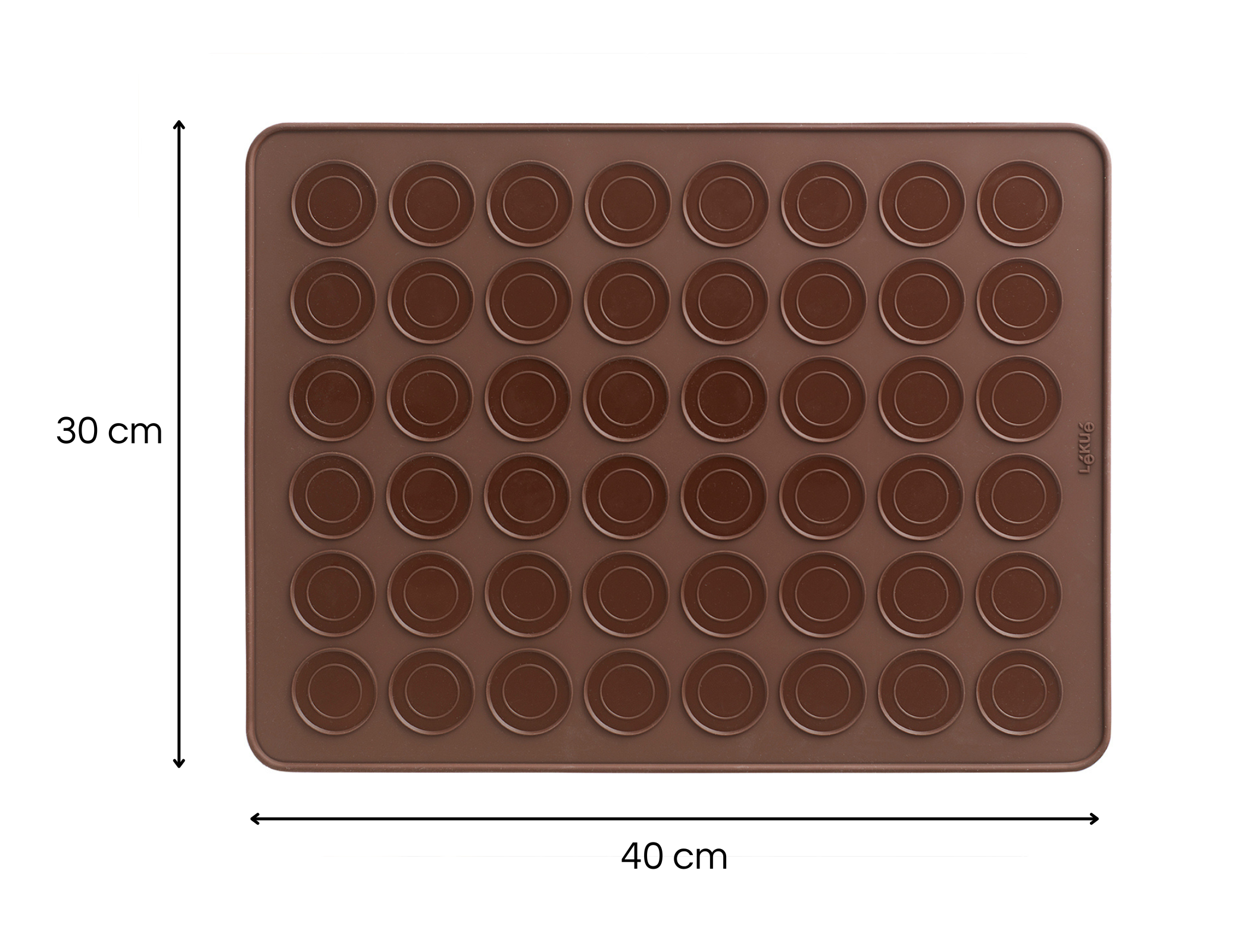 Tapete para Macarons de Silicona Platino de Lékué.