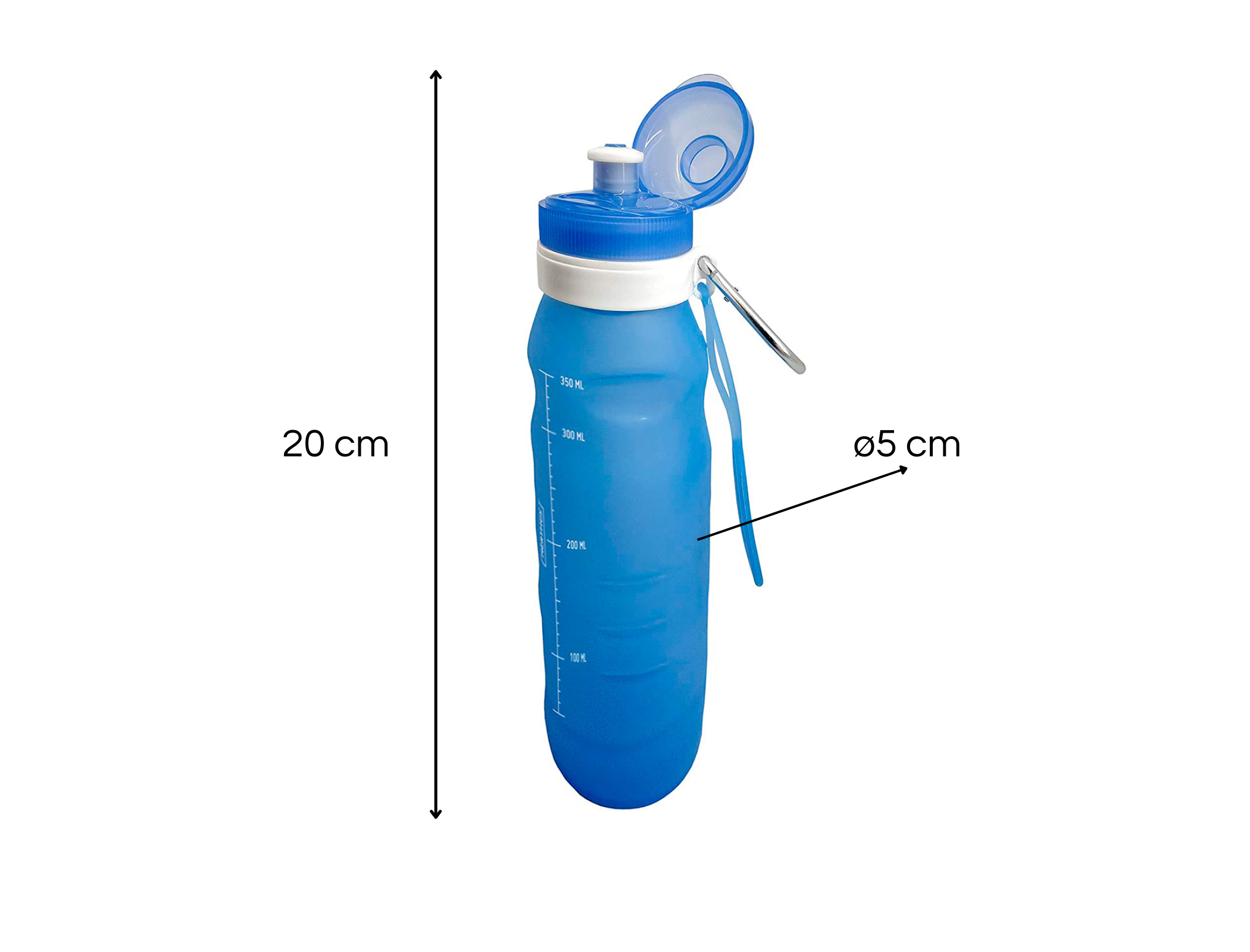 Botella Plegable Silicona 400ml Nerthus