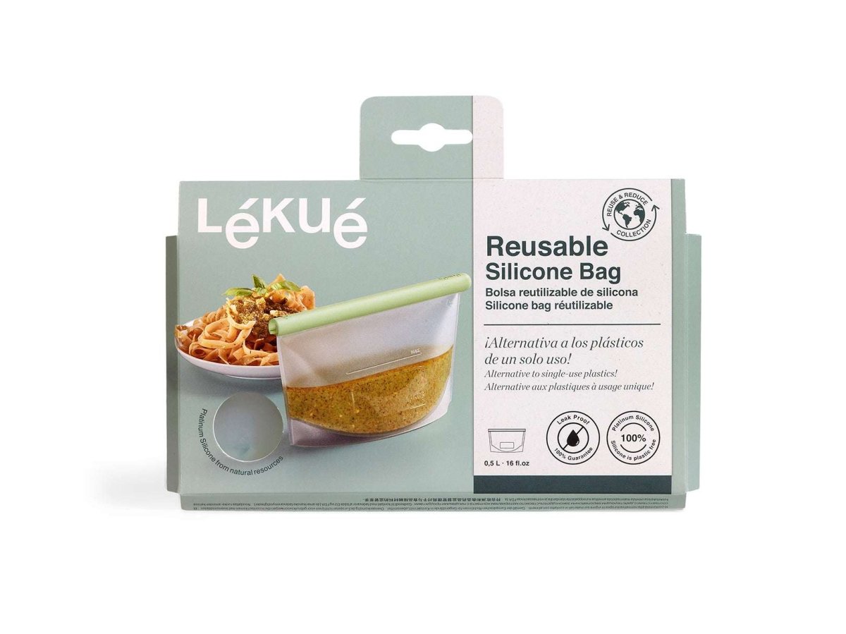 Bolsa Reutilizable 500ml Silicona Platino Lékué - shop_name