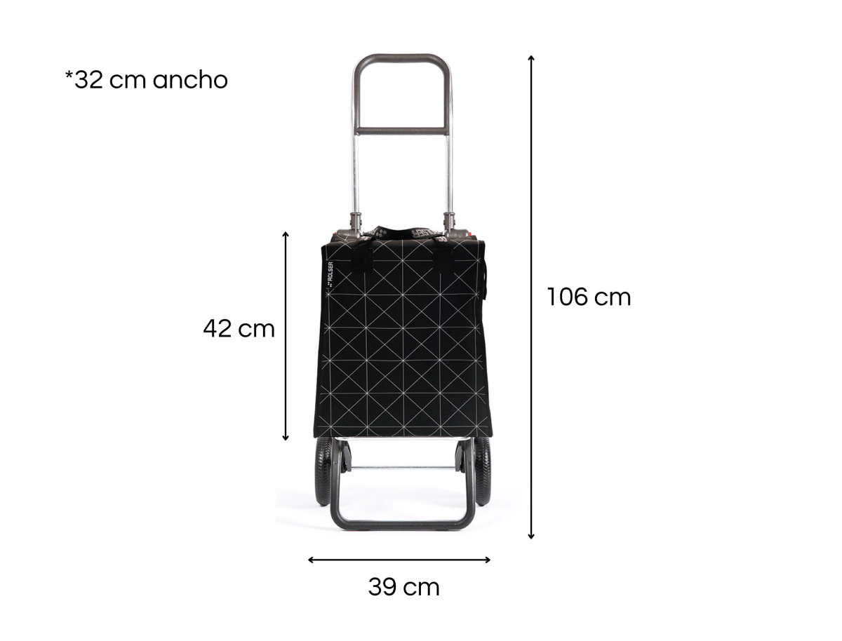 Carrito Plegable de Compras ROLSER con Bolsa Negra de 26 Litros - shop_name