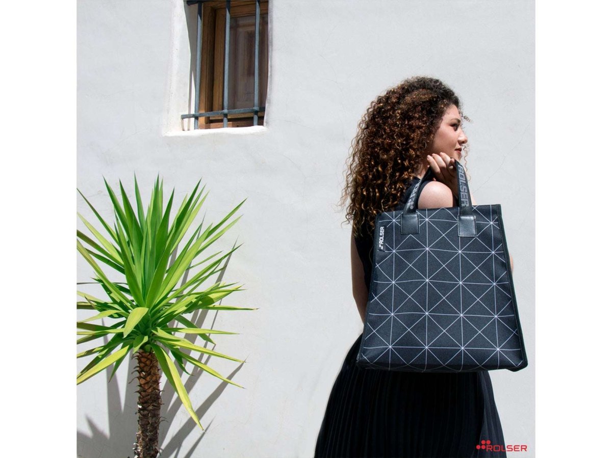 Carrito Plegable de Compras ROLSER con Bolsa Negra de 26 Litros - shop_name