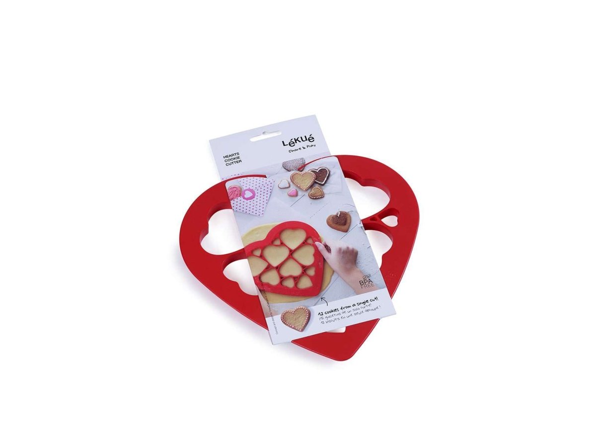 Cortador Galletas Corazones Rojo Lékué - shop_name