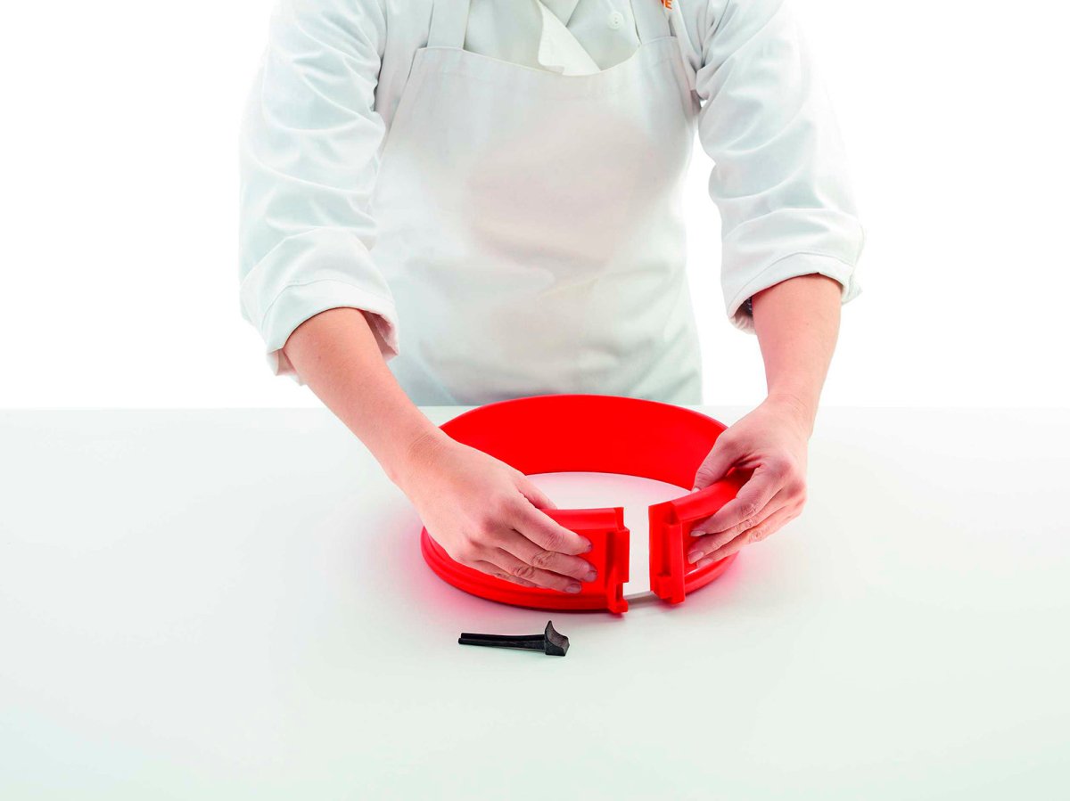 Molde Desmontable Circular Silicona Platino Rojo 23 cm Lékué - shop_name