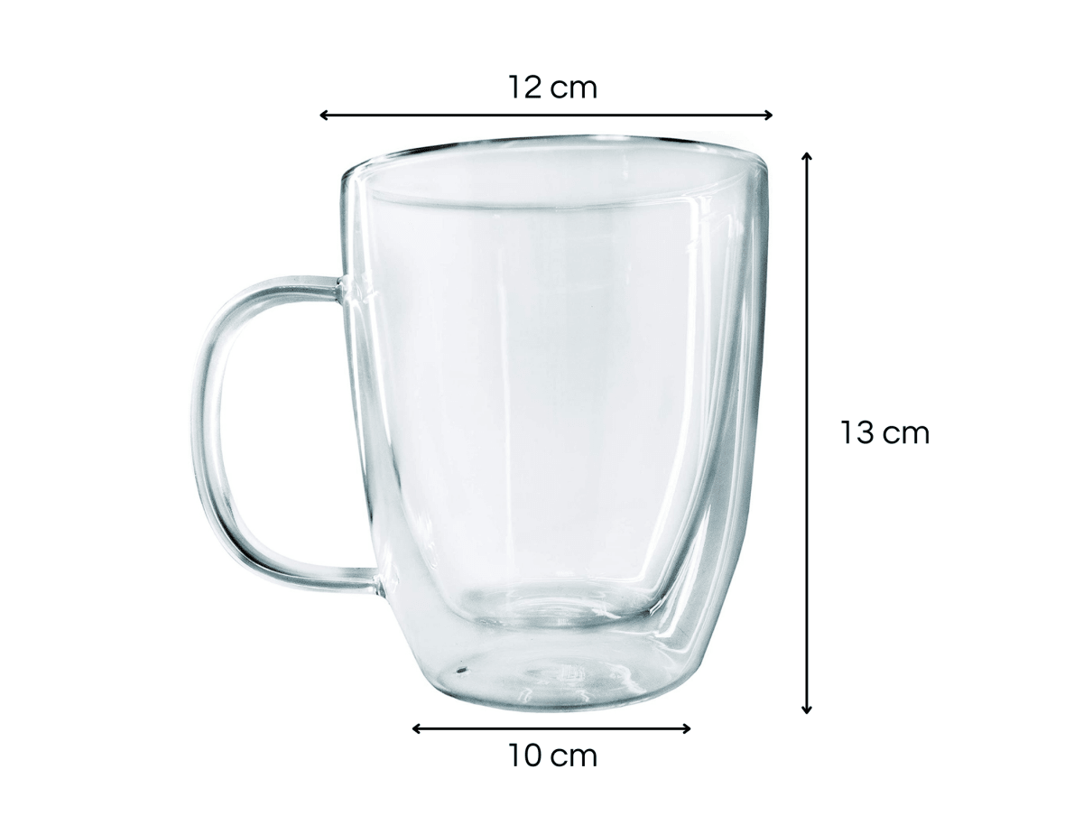Taza de Cristal Doble Pared 350 ml Nerthus - shop_name